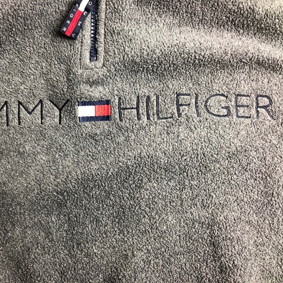 Vintage 90s Tommy Hilfiger Spell Out Fleece - Picture 6 of 8